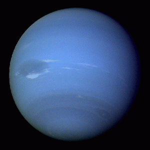 Neptune as seen by Voyager 2 (image from NASA)